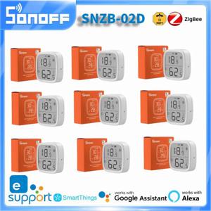 SONOFF SNZB 02d Zigbee 온도 습도 센서 SNZB-02D, EWeLink Zbbridge Pro Alexa Google 홈 어시스턴트 용 LCD 화면 포함