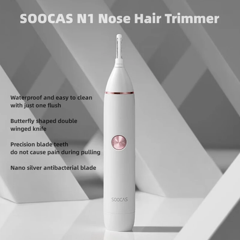 SOOCAS N1 코 헤어 트리머 다기능 트림 눈썹 구레나룻 머리 귀 머리 휴대용 방수 전기 Vibrissa 면도기
