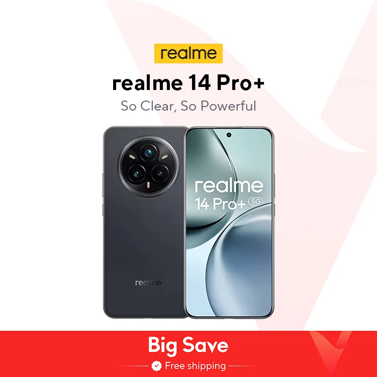 [월드 프리미어] realme 14 Pro Plus 스마트폰 스냅드래곤 ® 7s 3세대 5G 6000mAh 50MP 소니 3X 잠망경 6.83인치 120Hz 곡선 디스플레이