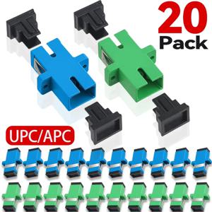 10/20Pcs SC Female-SC Female UPC/APC 커플러 단일 모드 단순 광섬유 어댑터 네트워크 인터넷 케이블 커넥터