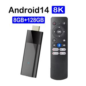 스마트 TV 스틱 Q12 8K 안드로이드 14 TV 박스 Allwinner H313 듀얼 Wifi 5G 8GB 32GB 64GB 128GB 미디어 플레이어 BT Google 음성 셋톱 박스