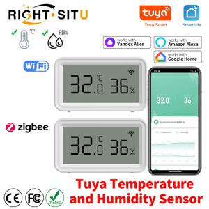 Tuya WiFi Zigbee 3.0 스마트 홈 APP 원격 제어용 온도 습도 센서 SmartLife Alexa Google Assistant와 함께 작동