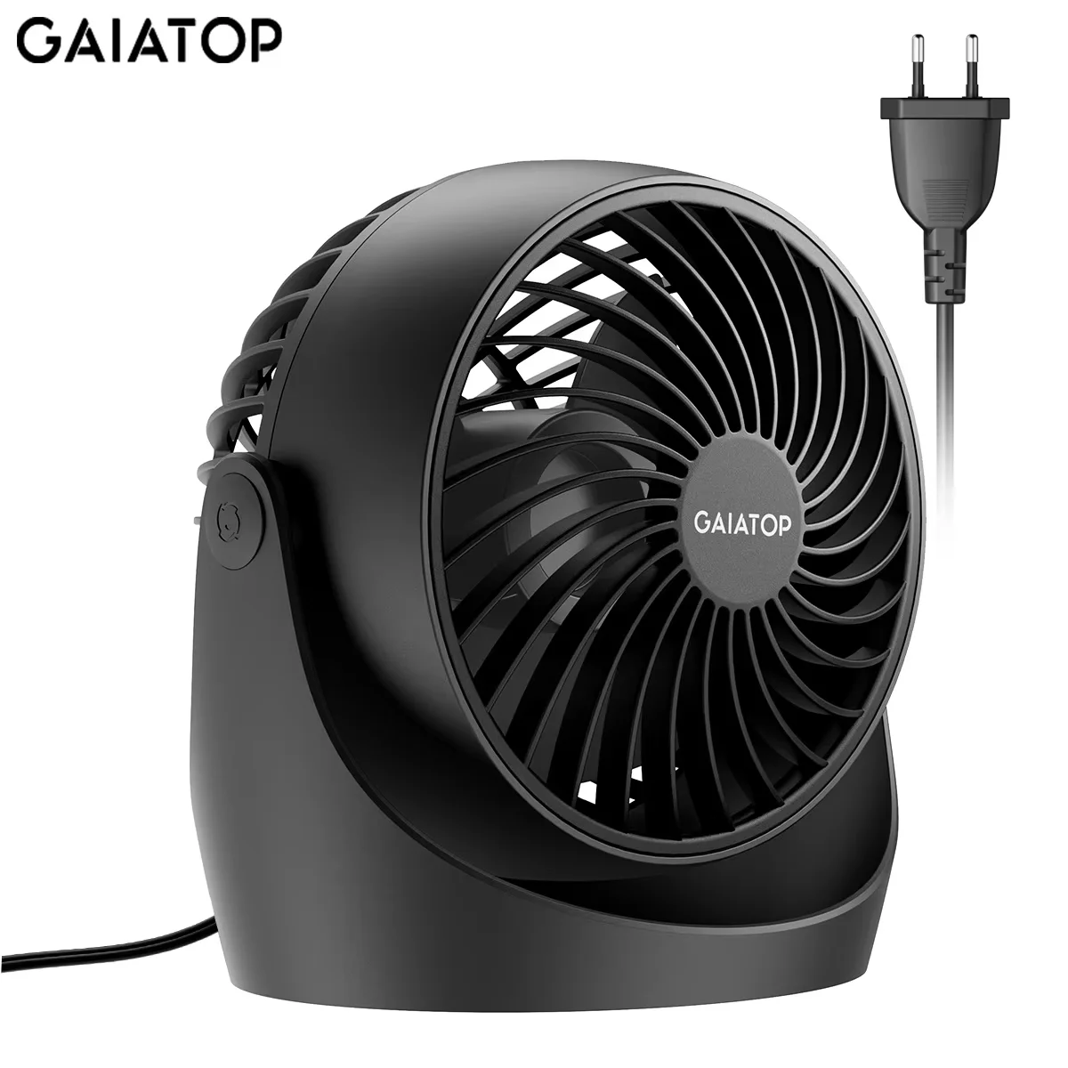 Gaiatop 공기 순환 팬, 휴대용 책상 팬 테이블 팬 기숙사 팬, 5인치 소형 팬 360도 속도 3개 °   조정 가능한 기울기