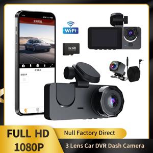 여름 3 카메라 1080P DashCam WIFI 루프 녹화 2인치 레코더 Dashcams 전면 및 후면 카메라 차량 내 카메라 Dashcam