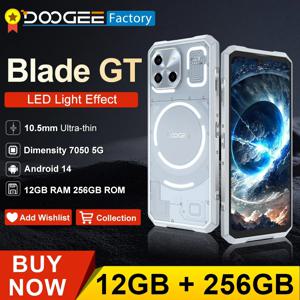 DOOGEE Blade GT 견고한 전화기 6.72 ''FHD + 120Hz LED 조명 효과 치수 7050 12GB RAM 256GB ROM AI 스마트폰 5500mAh 배터리