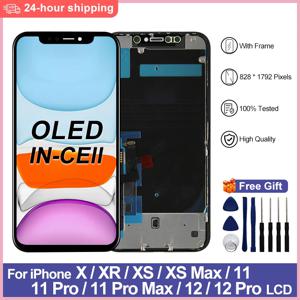 아이폰 X LCD XR XS MAX 스크린 11 PRO MAX 디스플레이 12 Pro 터치 디지타이저 교체용 OLED, 아이폰 12 미니 디스플레이 인셀용