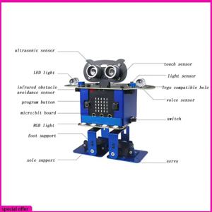A65Z Happybot 프로그래밍 자동차 로봇 프로그래밍 자동차 +XR 스크래치 Biped 워킹 댄스 음악 마이크로:비트 마더보드 APP