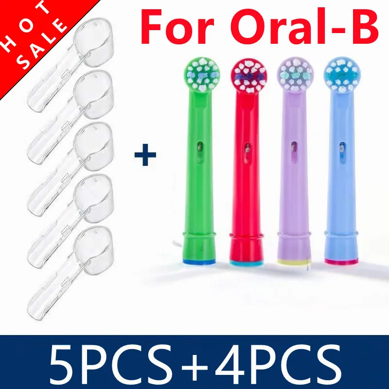 Oral-B 전동 칫솔 Fit Advance Power/3D Excel/Triumph/Pro Healt 용 4pcs 교체 어린이 어린이 칫솔 헤드
