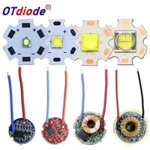 LED 3W 10W 20W 36W XPE T6 XLM2 XHP50/70/90 차가운 흰색 구슬 토치 손전등 전류 드라이버 DC3.7V 5V12V 17mm 20mm 22mm 1/5 모드