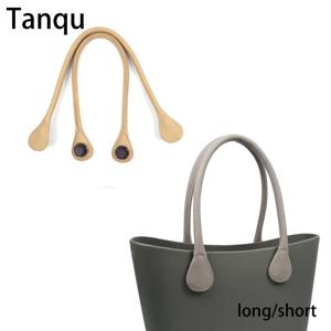 2025 TANQU Obag 클래식 미니 O 가방 여성용 숄더 핸드백을위한 새로운 긴 짧은 라운드 솔리드 컬러 캔버스 패브릭 핸들