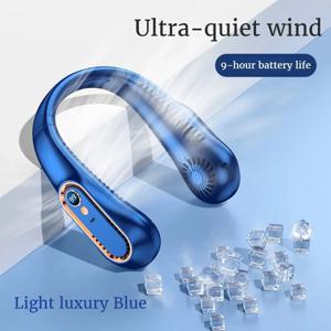 새로운 홀터 팬 USB 충전 휴대용 소형 팬 학생 사무실 스포츠 디지털 디스플레이 홀터 팬