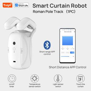 Tuya 스마트 커튼 로봇(로마 로드 트랙) Bluetooth APP 단거리 제어, 시간 스위치, 당김 시작, 8KG 적재 용량