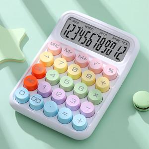 새로운 기능 도파민 캔디 컬러 계산기 대형 디스플레이 기계식 도트 키보드 백 학교 용품 학생/금융 문구