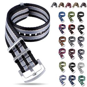 오메가 Seamaster 007 용 고밀도 나일론 스트랩 삼성 갤럭시 용 세이코 밀리터리 시계 밴드 용 20mm 22mm 소프트 나일론 팔찌