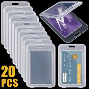 1-20Pcs 방수 투명 카드 커버 엄밀한 플라스틱 버스 카드 홀더 케이스 비즈니스 신용 카드 은행 ID 카드 슬리브 보호