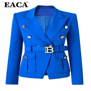 EACA 버클 헤드 타이 메탈 버클, 블랙 및 화이트, 2 색 포켓 슬림 세트, 여성 패션 기질 2024, 새로운 모델