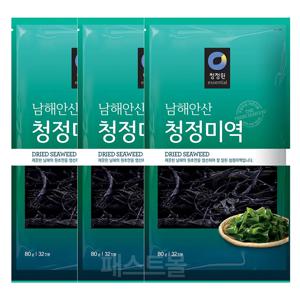 청정원 남해안산 청정미역 80g 3개