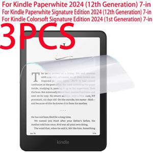 Kindle Paperwhite 2024 용 3PCS PET 소프트 필름 화면 보호기 Colorsoft Signature Edition 2024 보호 필름 용 12th Gen 7in