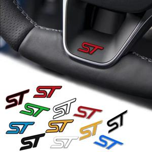 3D 금속 RS 로고 ST 배지 데칼 자동차 스티어링 휠 엠블럼 MK2 MK3 MK5 MK4 ST 스티커 액세서리
