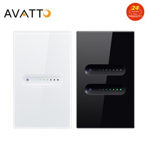 AVATTO Tuya WiFi/ZigBee 1/2 Gang 조광기 전등 스위치 터치 패널 APP 원격 제어 Alexa Google 홈용 스마트 조광기 스위치