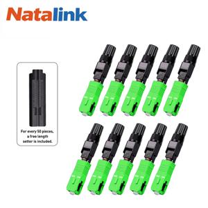 FTTH 재사용 가능한 융합 광섬유 콜드 커플러 어댑터 연결 도구용 Natalink SC APC 내장형 광섬유 빠른 커넥터.