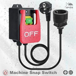 단상 안전 제로 전압 스위치, 플러그 포함, 빠른 선반 끄기 기계 스위치, 밀링 테이블, 커터, 220V-250VAC