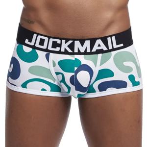 JOCKMAIL 섹시한 남성 코튼 팬티 복서 남성 속옷 솔리드 남성 반바지 통기성 속옷 스트라이프 복서 반바지 남성 복서