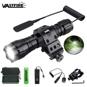 5000lm Led 흰색 전술 사냥 손전등 무기 총 라이트 + 소총 범위 Airsoft 마운트 + 스위치 + 18650 + USB 충전기 + 상자