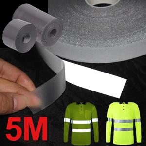 5M 반사 열전달 필름 안전 반사판 스티커 가방 신발 천 열 데칼 도로 야간 경고 스트립 스티커