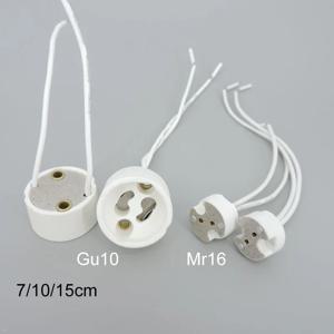 2/5/10pcs 세라믹 GU10 MR16 MR11 GU5.3 G4 램프 홀더 소켓 기본 어댑터 연장 와이어 커넥터 소켓 LED 할로겐 라이트