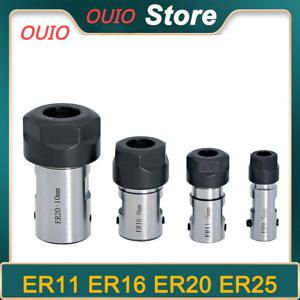 OUIO ER8 ER11 ER16 ER20 ER25 척 콜릿 스핀들 모터 샤프트 연장로드 스핀들 척 도구 세트 스핀들로드 4mm 5mm 6mm 8mm
