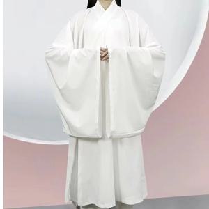 Hanfu 중국 명나라 전통 라운드 칼라 가운 안감 원래 흰색 내부 착용 의류 도교 가운 란제리 의상
