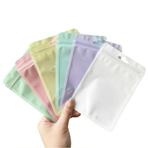 50pcs 보석 제품 저장 조직에 대 한 귀여운 Resealable 가방 호 일 지퍼 주머니 소규모 비즈니스 포장 용품 도매