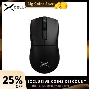 Delux M600 시리즈 무선 게임용 마우스 52g 경량 2.4G 듀얼 모드 연결 PC 게이머용 26000DPI 매크로 충전식 마우스