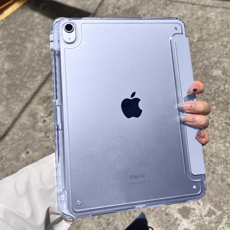 IPad Pro 11 IPad 10세대 IPad 10.2 8th 9th A16 커버 Air6 5 4 10.9 Pro 12.9 13 2025 M3 M2용 연필 홀더 케이스 포함