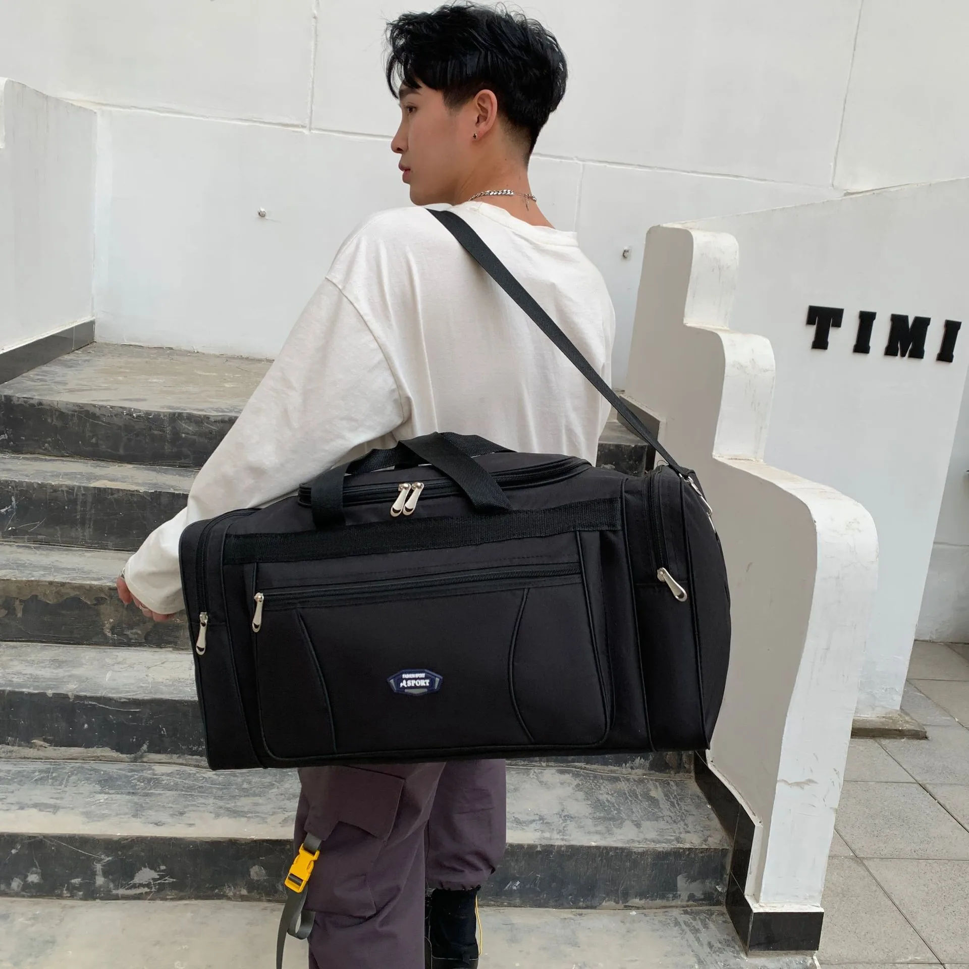 옥스포드 방수 남성 여행 가방 핸드 러기지 대형 여행 가방 비즈니스 대용량 주말 더플 여행 가방 피트니스 가방