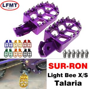 오토바이 CNC 발 페그 페달 장착 페달 Sur-Ron Surron Sur ron Light Bee S X 전기 오프로드 자전거 용 개조 브래킷