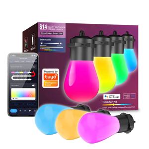 스마트 WIFI S14 LED 전구 문자열 빛 USB 5V 요정 조명 룸 야외 정원 캠핑 파티 장식 꽃줄 LED 갈 랜드 램프