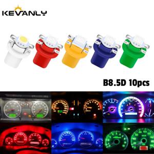 10Pcs T5 B8.5D 1SMD 자동차 조명 5050 게이지 LED 표시기 전구 대시 보드 측면 인테리어 대시 조명 자동차 액세서리 화이트 블루 레드