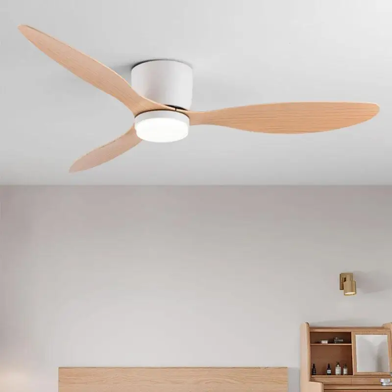 조명이없는 현대식 Led 천장 선풍기 DC 모터 6 단 타이밍 팬 20CM 저층 로프트 리모컨 Lux & 비테 선풍기 조명 포함