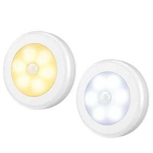 PIR 모션 센서 LED 야간 조명 무선 배터리 구동 캐비닛 야간 램프 침대 옆 조명 옷장 홈 침실 조명