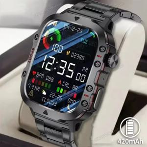 2025 화웨이 Xiaomi 군사 Smartwatch GPS 남자 손전등 방수 야외 스포츠 트래커 HD 블루투스 통화 스마트 시계 새로운