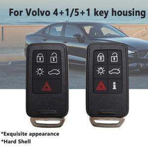 볼보 S60 V60 V70 S80 XC70 XC60 2008-2017 5/6 버튼 원격 열쇠가없는 케이스 용 스마트 자동차 키 교체