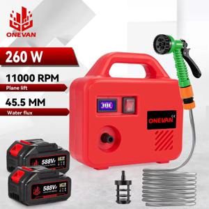 ONEVAN 260W 전기 워터 펌프 150M 무선 급수 기계 Makita 18V 배터리 핀에 대 한 충전식 정원 급수 도구