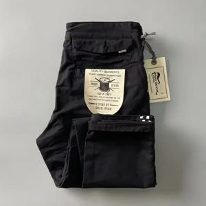 남성용 아메리칸 스타일 퓨어 코튼 헤비 듀티 카고 바지 Anti-Dirt Anti-Wear 루즈 스트레이트 레그 캐주얼 바지 신발