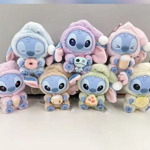 Nwe 정품 스티치 잠들기 전에 먹어라 시리즈 비닐 블라인드 박스 가방 펜던트 귀여운 인형 미스터리 박스 장난감 생일 선물