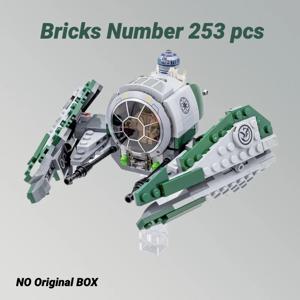 재고 있음 새로운 75360 Yodas Space Jedied Starfighter Wars 벽돌 253 pcs 어린이를위한 어린이 생일 크리스마스 선물 DIY 장난감