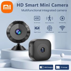 Xiaomi 보안 카메라 4K 미니 WiFi 모니터 풀 컬러 야간 투시경 HD 원격 재생 방수 모션 감지 실내 감시