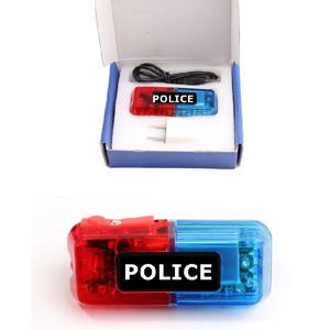 클립이 달린 LED 충전식 LED 경찰 조명, 스트로브 깜박이, 개인 안전 경고, 다기능 손전등, 빨간색, 파란색 어깨