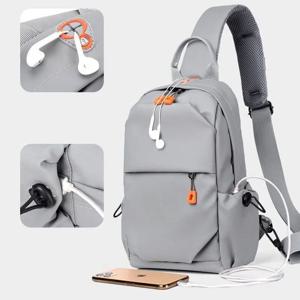 남성용 다기능 도난 방지 USB 숄더백, 크로스바디 백, 여행 슬링백 팩, 메신저 팩, 남성용 체스트백, 럭셔리 브랜드